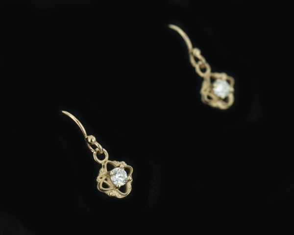 14k Yellow Gold and Diamond Earrings $899
