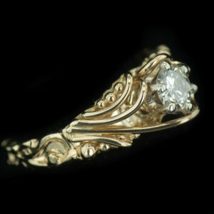 14k Yellow Gold and Diamond Ring rd $2589