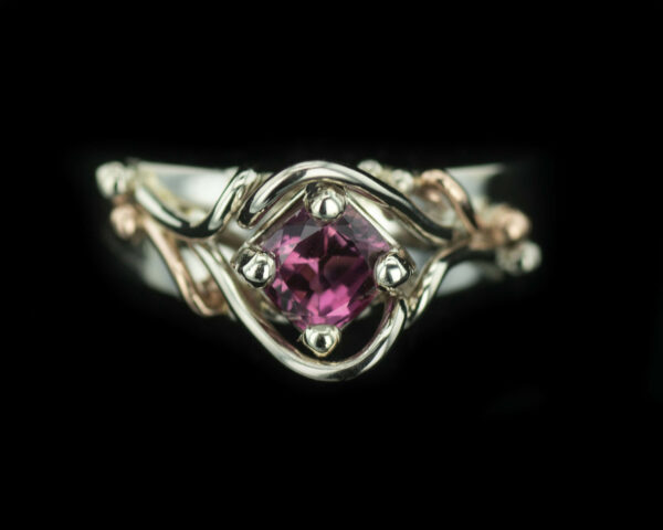 14k wh w rose gold Padparadscha Sapphire $2639 ring